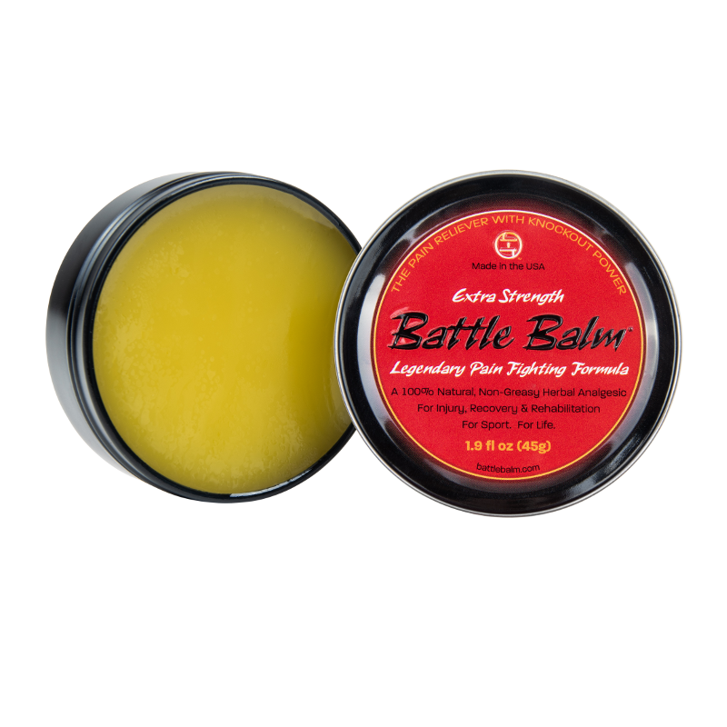 Battle Balm Extra Strength Full Size Herbal All Natural Topical Pain Relief Cream 1.9 oz Open Tin - For arthritis, sprains, strains, bruises, &amp; more!