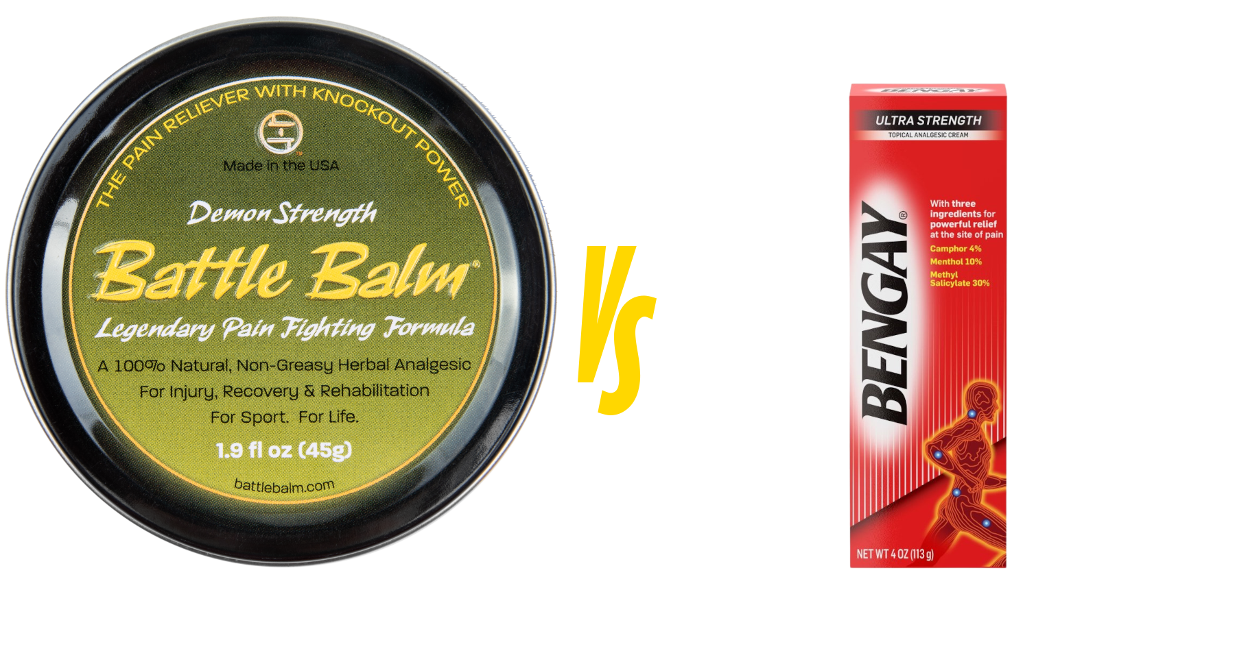 Battle Balm® vs. Bengay