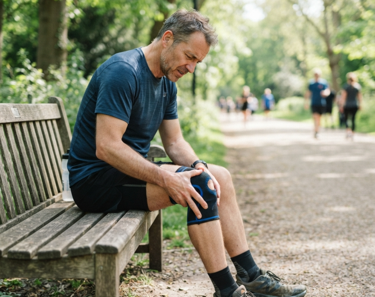 Male runner with chronic knee pain wondering why it is not getting better. Most people don't want to understand their pain.
