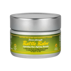 Battle Balm Demon Strength Quad Size Herbal All Natural Topical Pain Relief Cream 4.25 oz - For arthritis, sprains, strains, bruises, & more!