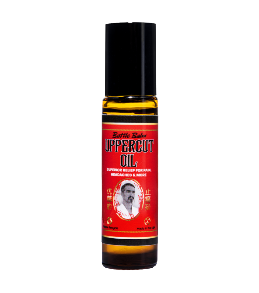 Battle Balm Uppercut Oil  dram size 0.33 oz. size of universal All Natural Topical Pain Relief oil - For arthritis, sprains, strains, bruises, headaches & more!