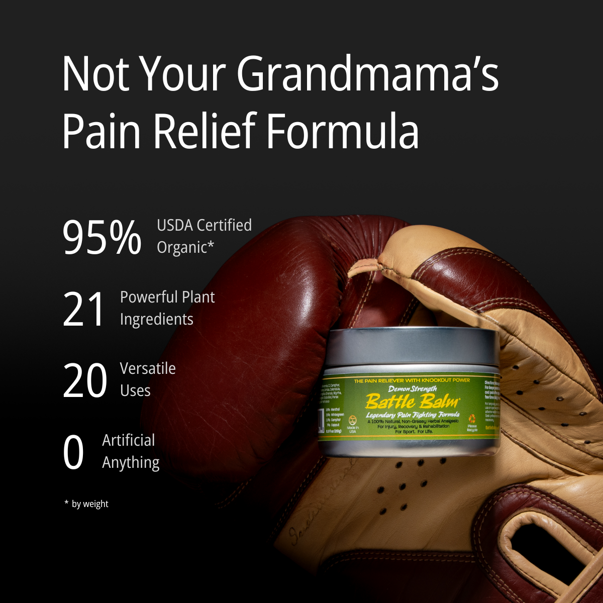 Battle Balm® - Demon Strength All Natural & Organic Pain Relief Cream
