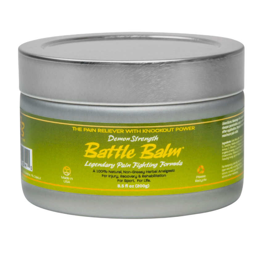 Battle Balm Demon Strength Pro Size Herbal All Natural Topical Pain Relief Cream 8.5 oz - For arthritis, sprains, strains, bruises, & more!