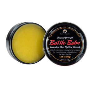 Battle Balm Original Strength Personal Size Herbal All Natural Topical Pain Relief Cream 1.9 oz Open Tin - For arthritis, sprains, strains, bruises, & more!