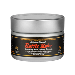 Battle Balm Original Strength Quad Size Herbal All Natural Topical Pain Relief Cream 4.25 oz - For arthritis, sprains, strains, bruises, & more!