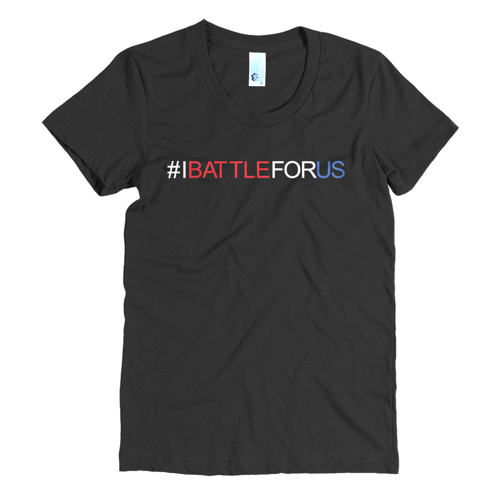 BATTLE BALM® #IBATTLEFORUS RWB TEE-SHIRT (WOMENS)