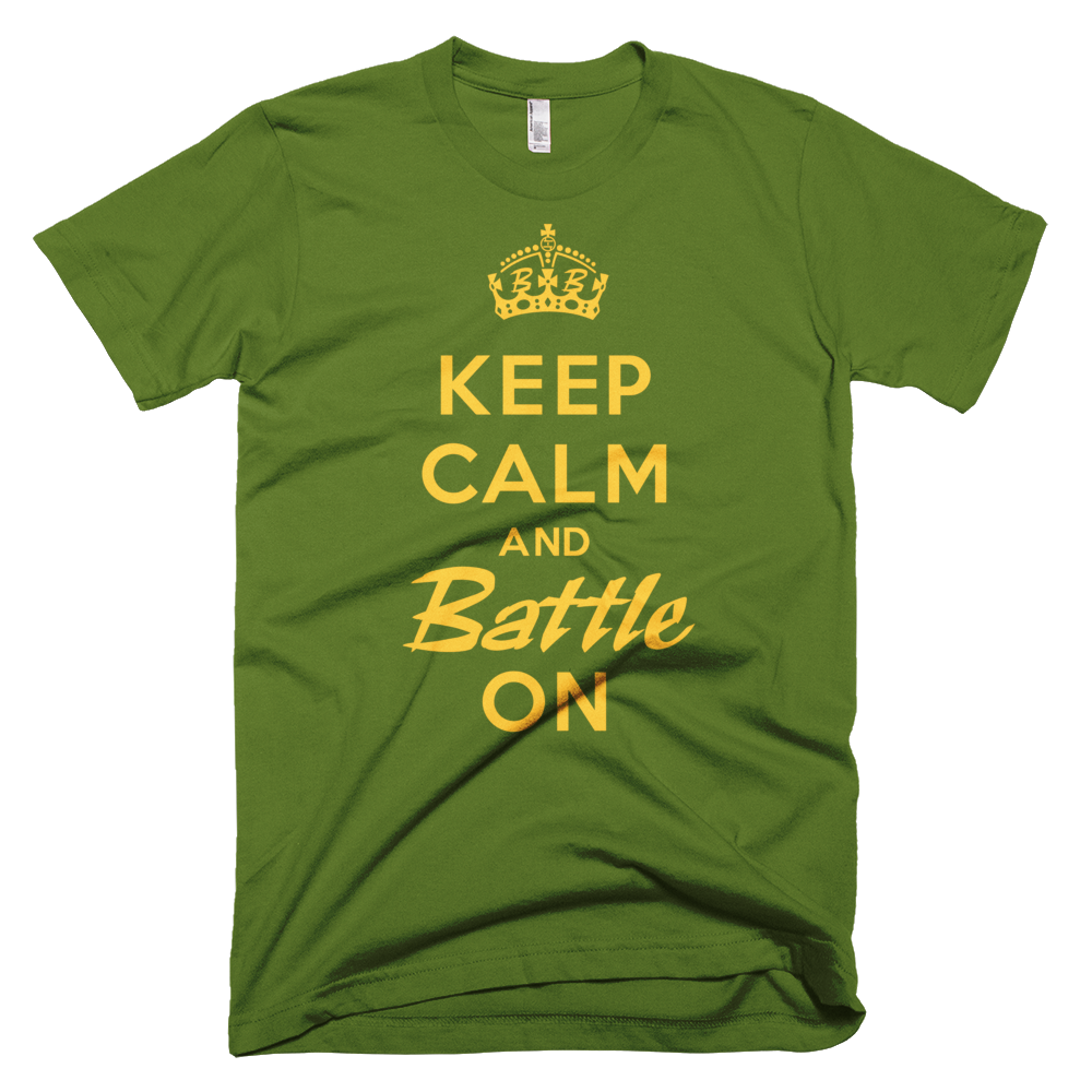 BATTLE BALM® Keep Calm and Battle On TEE-SHIRT (MEN'S) - Olive