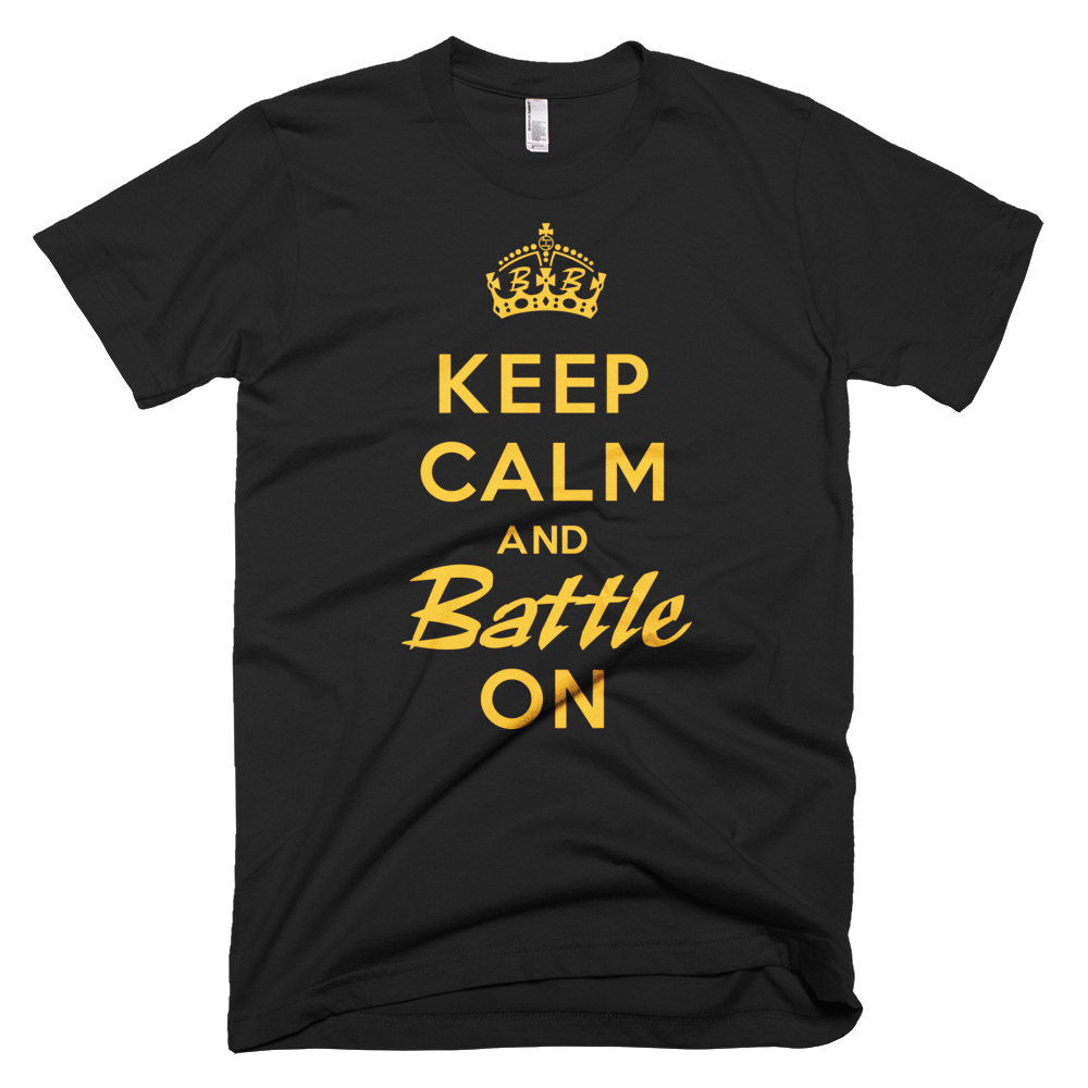 BATTLE BALM® Keep Calm and Battle On TEE-SHIRT (MEN'S) - Black